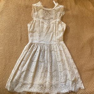 Cream dress with lace